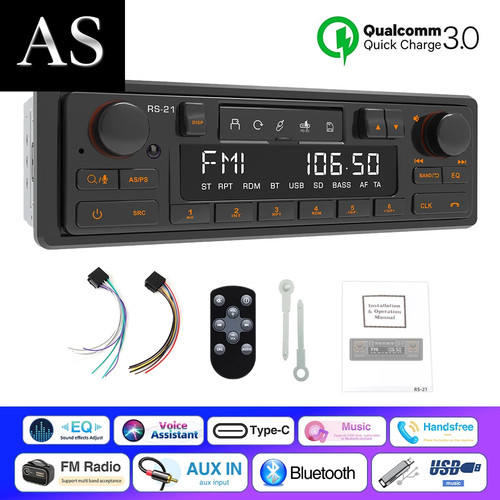 1din retro autoradio - 1din,