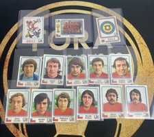 1974 Panini World Cup Munchen 74 FIFA Chile Sticker Lot Team Badge Spieler X 14