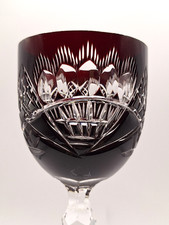 Weinrömer Römer Kelch Überfang granat - rot Bleikristall geschliffen 923