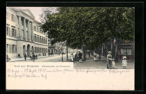 Ansichtskarte wiesbaden - ansichtskarte,