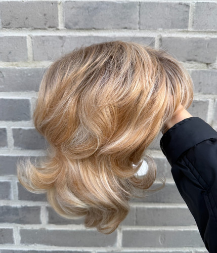 Perücke strähnen blond gelb - perücke,