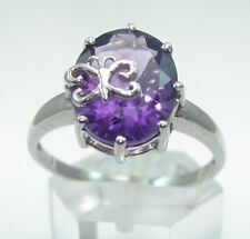 Solitär Ring Gold Weissgold 375 Amethyst mit Scorpion Akzent RW19 - Ä4570