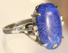 Lapislazuli Ring Silber + 4