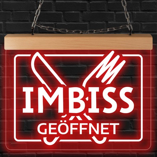 Led leuchtschild imbiss - leuchtschild,
