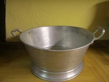 Alu Sieb Henkelsieb Seiher reines Aluminium vintage  gemarktet