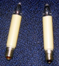 2 Ersatzbirnen Weihnachtsbaumbeleuchtung Christbaumbeleuchtung DDR 22V 3W gebrau