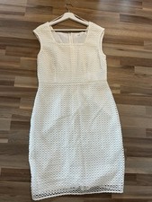 S. Oliver Kleid weiß ecru Hochzeit Party Sommer Lochspitze 40 Neu