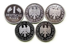 5 x 1 DM BRD Münzen