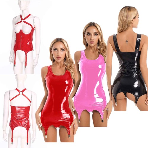 Damen lack latex bustier - lack,