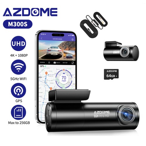 Azdome m300s dashcam 1080p - dashcam, 4k+1080p