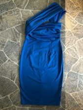 asos etuikleid abendkleid One-Shoulder-Träger blau Gr.40 (fällt kleiner) Neu