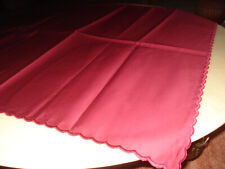 elegante weinrote Tischdecke / Landhausdecke 90/90 Schweiz reine Baumwolle