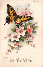 AK Fröhliche Pfingsten Blütenzweig Schmetterling Schwalbenschwanz 1926(Nr. 2241)