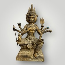 Brahma Statue Thai Stil Bronze 38cm