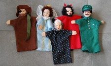 KERSA  5 Stück Handpuppen Dresdner Filz, Künstlerpuppen, Kasperlefiguren