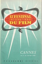 Programmheft XIe FESTIVAL INTERNATIONAL DU FILM CANNES 1958 PROGRAMME OFFICIEL