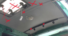 1x VW T4 Himmel Innenraum Decke Dachhimmel Dach oben hinten Kastenwagen Lampe