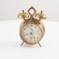 Antiker Wecker Automat Messing Gehäuse ungeprüft Mechanisch