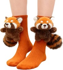 3D Stricksocken mit Tieren -