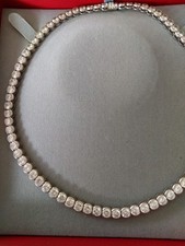 Diamonique Collier Tenniscollier Tenniskette echt 925 Silber wie neu OVP