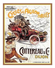 Vintage Automobil-Werbeplakat