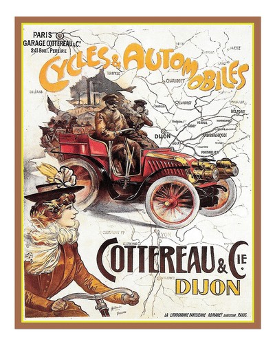 Vintage automobil werbeplakat - vintage, automobil-werbeplakat