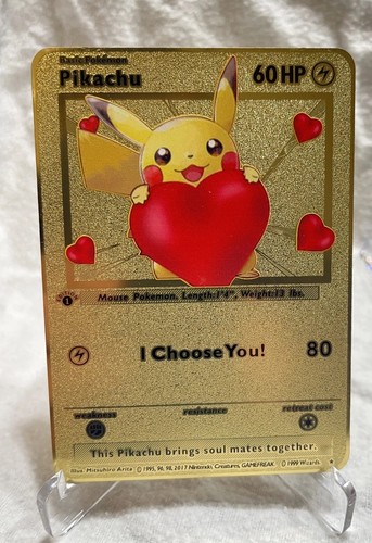 Pikachu pokemon metall karte - pokemon,