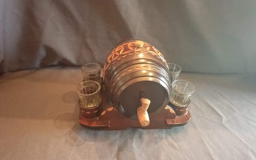 Schnaps set holzfass - schnaps-set,