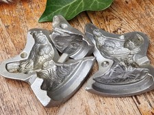antik Metall Guss Konditor- Zuckerform 3-teilig Georg Lieb 0,6 kg Huhn Henne
