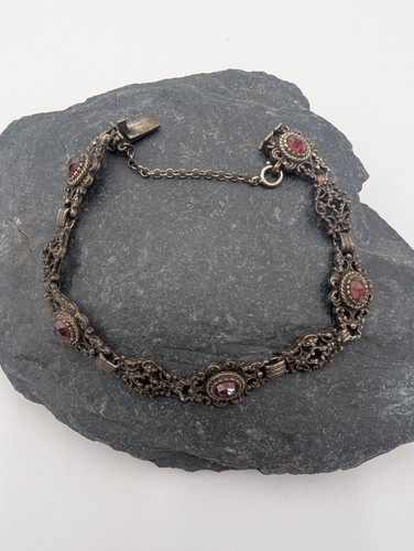 Vintage granat armband 835 - vintage,