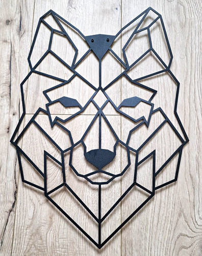Geometrisches wolf wandbild - geometrisches,