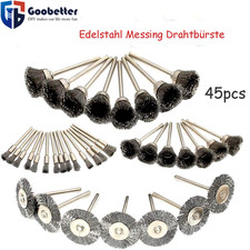 45x Edelstahl Drahtbürste