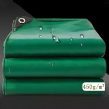 Grün Abdeckplane plane Schutzplane mit Ösen extra stark - 450g/m² PVC LKW Plane