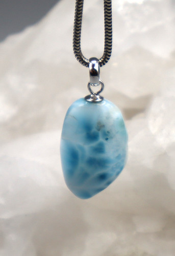 Larimar anhänger trommelstein - larimar,