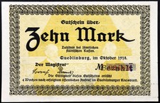 Quedlinburg 1918 mark - 1918, 10