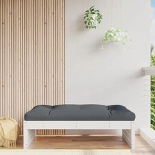 Gartenhocker Weiß 120x80 cm