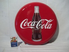 Altes Coca  Cola Emailleschild  Rund Gewölbt 1960er -- 1970er  Topp Zustand.