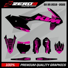KTM Motocross Grafikkit: SX 85 2006 - 2022 MX Grafikblock SCHWARZ/PNK