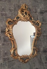 Wandspiegel oval gold - wandspiegel,