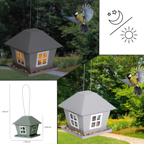 Vogelfutterhaus mit solar led - solar,