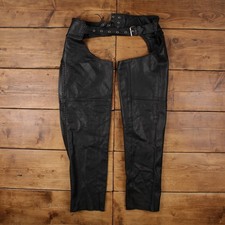 Vintage Hot Leathers Lederhose Hose 42x32 verstellbar Chaps L Unisex