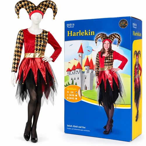 Harlekin kostüm damen 34 - kostüm,
