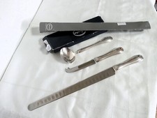 Sheratonn Lachsmesser, Käsemesser, Saucenkelle versilbert