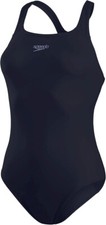 Speedo Mädchen Eco Endurance+ Medalist Badeanzug Einteiler Navy Blau Gr. 152  ✅