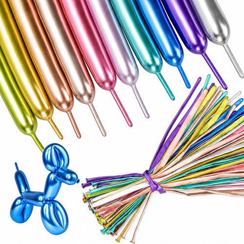 100x modellierballons metallic - 100x,