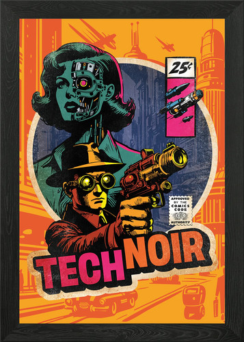 Tech noir retro comic - tech, (retro