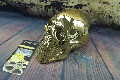 Totenkopf xxl gold - totenkopf, vergoldet