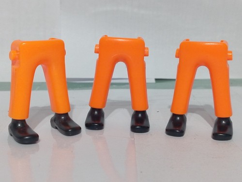 Playmobil orange beine - playmobil, x3