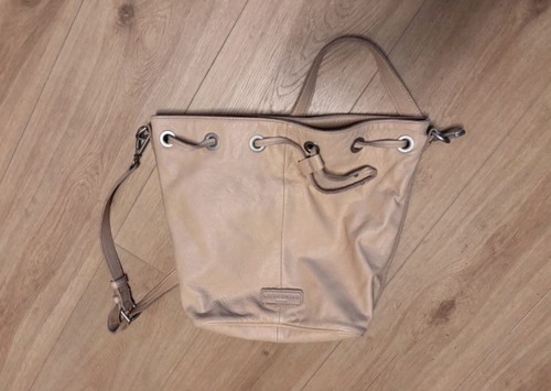 Beige umhängetasche echtleder - beige,