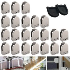 24 Stück Edelstahl Glashalter Glas Klemme Befestigung Scheibensicherung 6-8mm